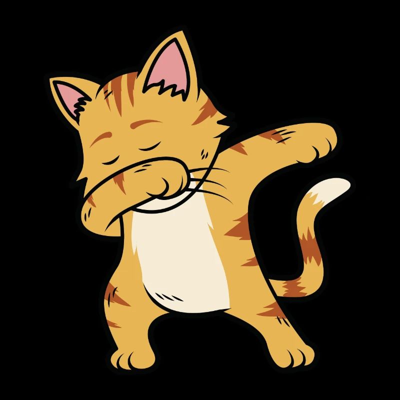 Cat Dabbing Dancing Cool Cat Dancing Figure