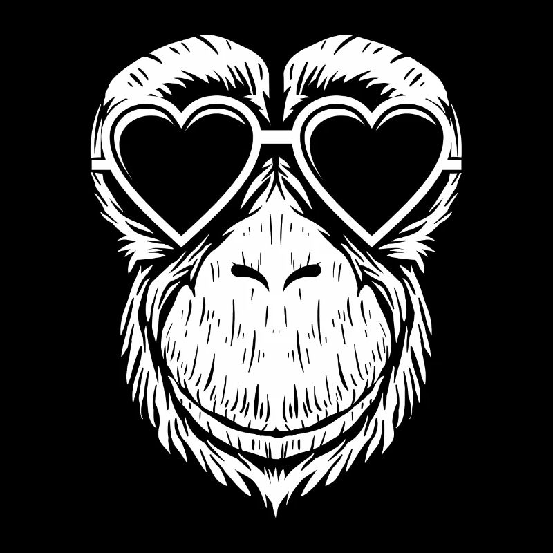 Chimpanzee Love Gorilla Silverback Monkey Gift