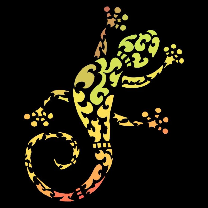 Gecko ou salamandre coloré