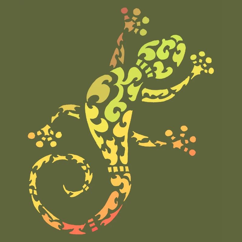 Bunter Gecko oder Salamander