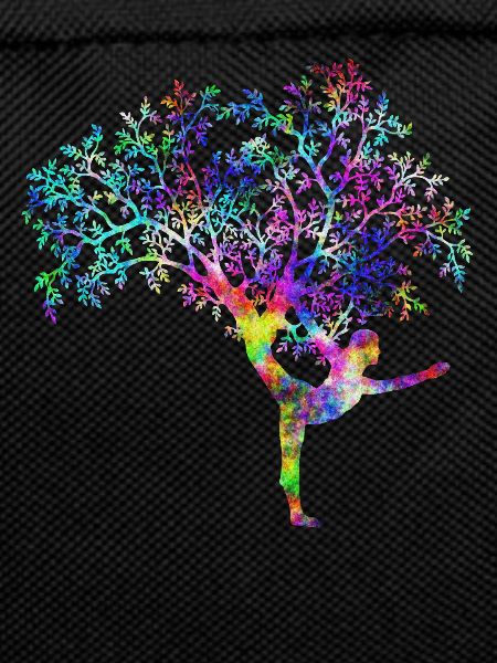 Yoga woman tree psychedelic