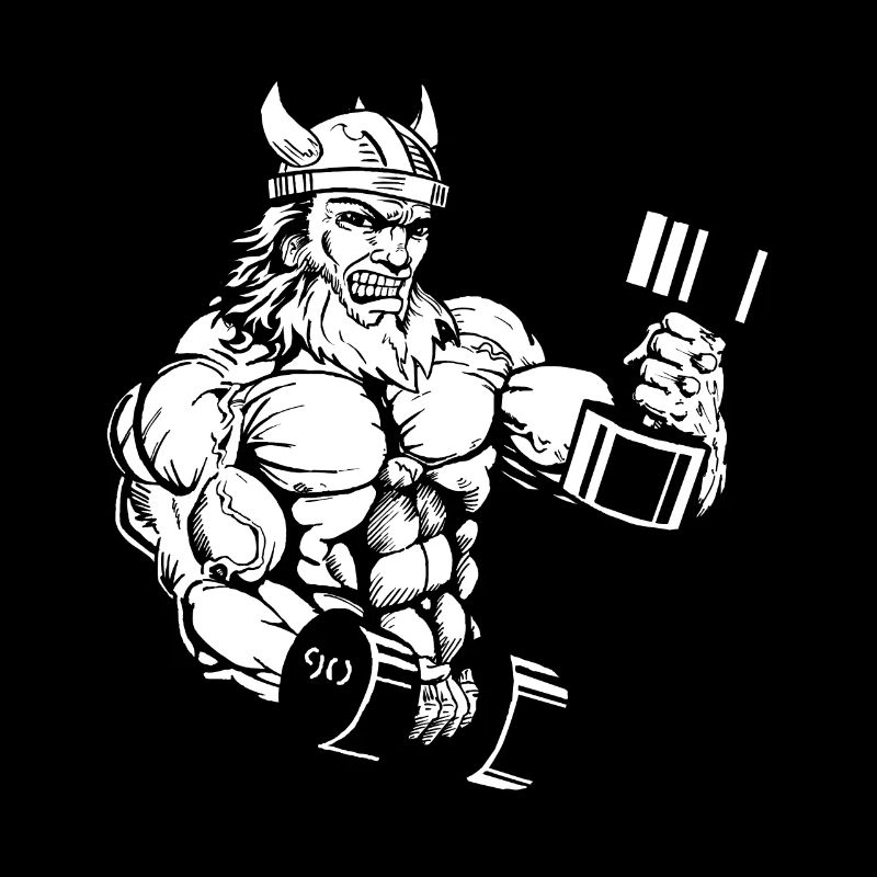 Wikinger Viking Bodybuilder Training Gym
