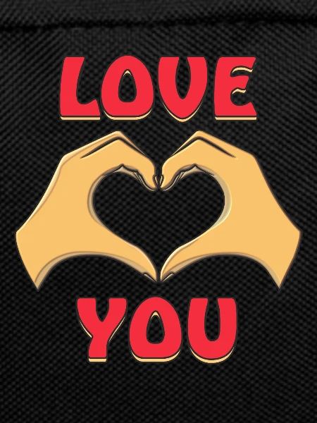 Hands 3D heart LOVE YOU