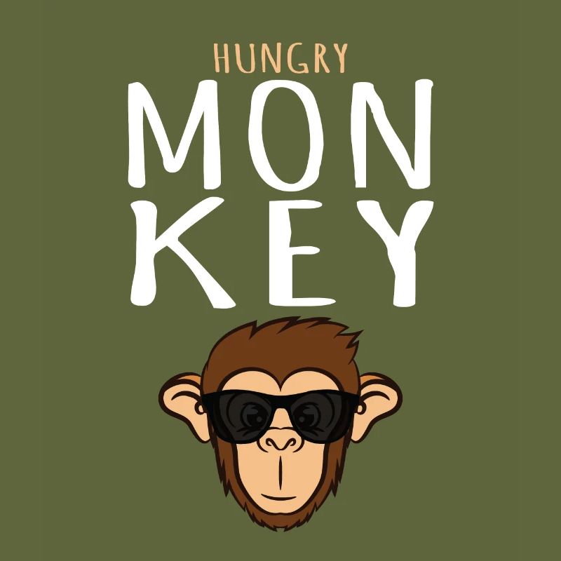 Monkey T Shirt - Monkey Head With Sunglass Monkey