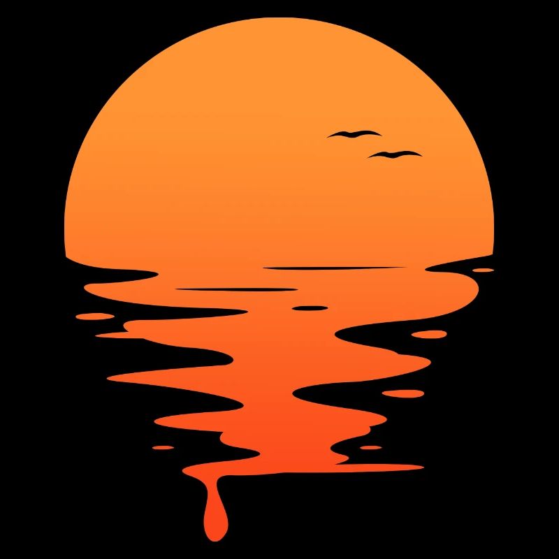 sunset Design for a nature or holiday lover