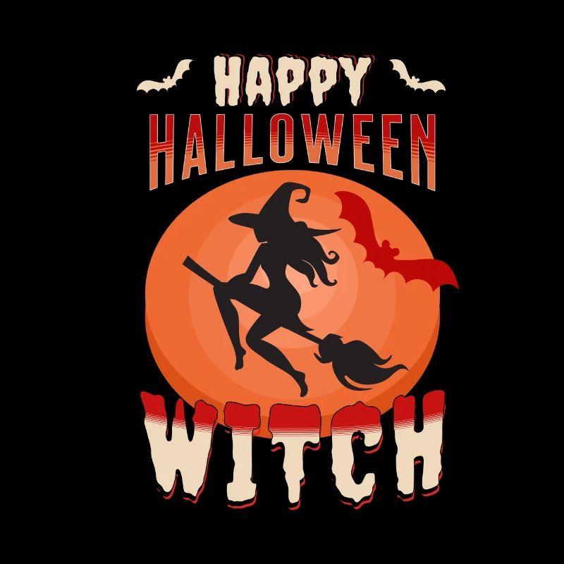 happy halloween witch bat bats moon witch party