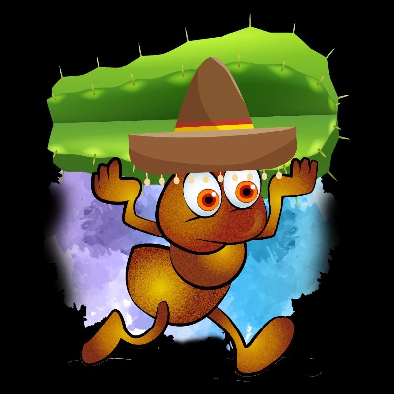 Braune Ameise mit Charro und Captus