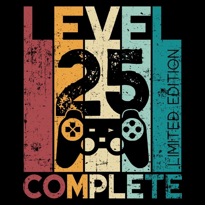 25 anniversaire Niveau 25 Cadeau complet de 25 ans