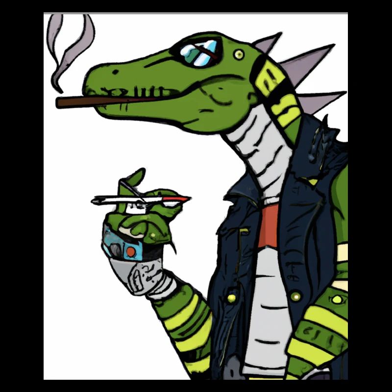 Rauchender Dino