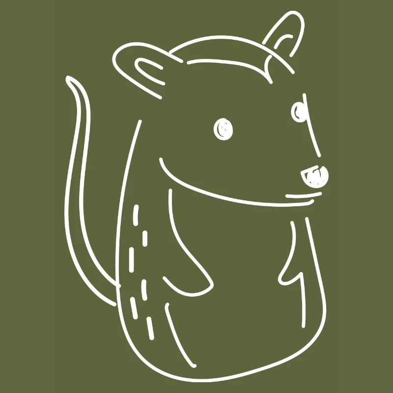Rongeur mignon en forme d'opossum
