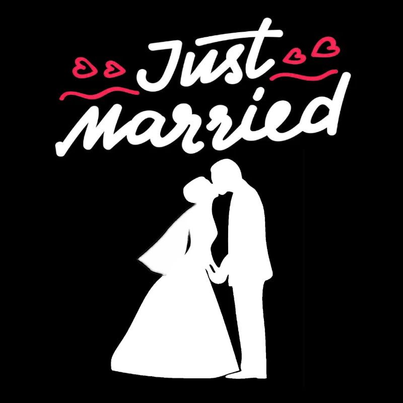 Cadeau de mariage de couple de mariage juste marié