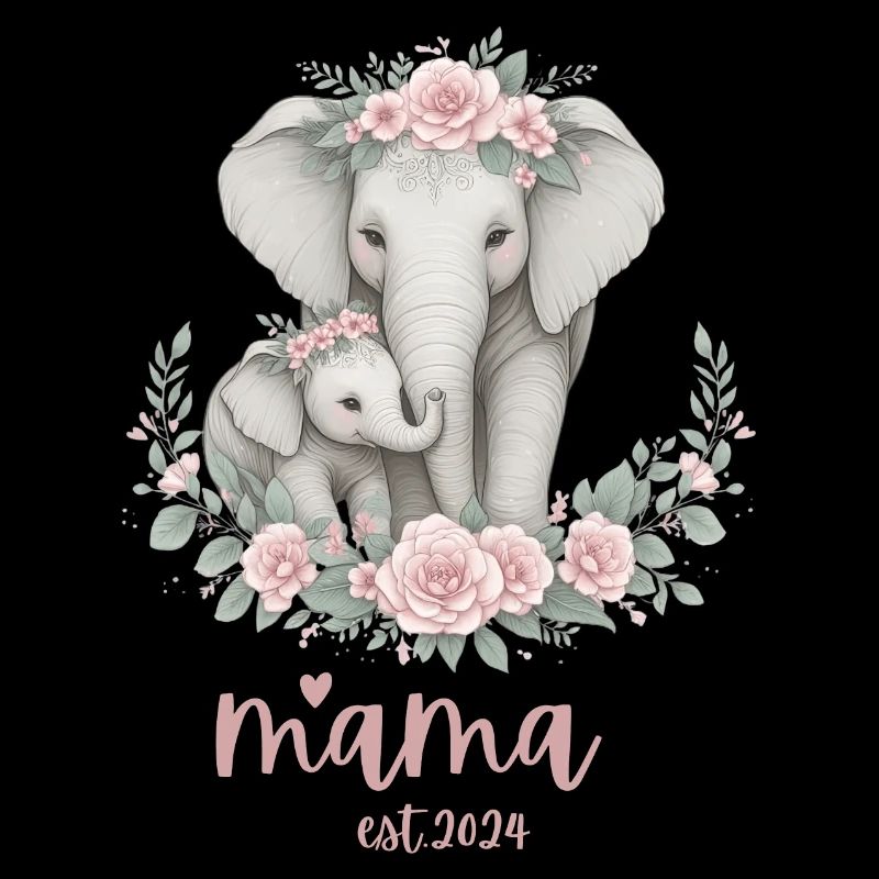 Mama 2024 Célébration de la couronne florale d’éléphant