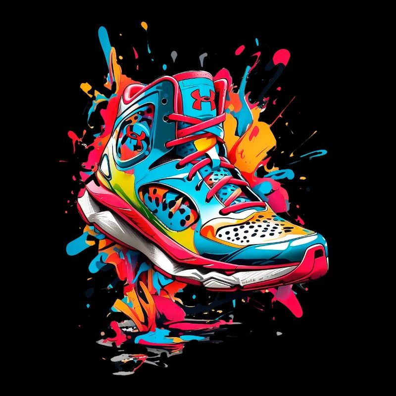 Sneaker graffiti coloré