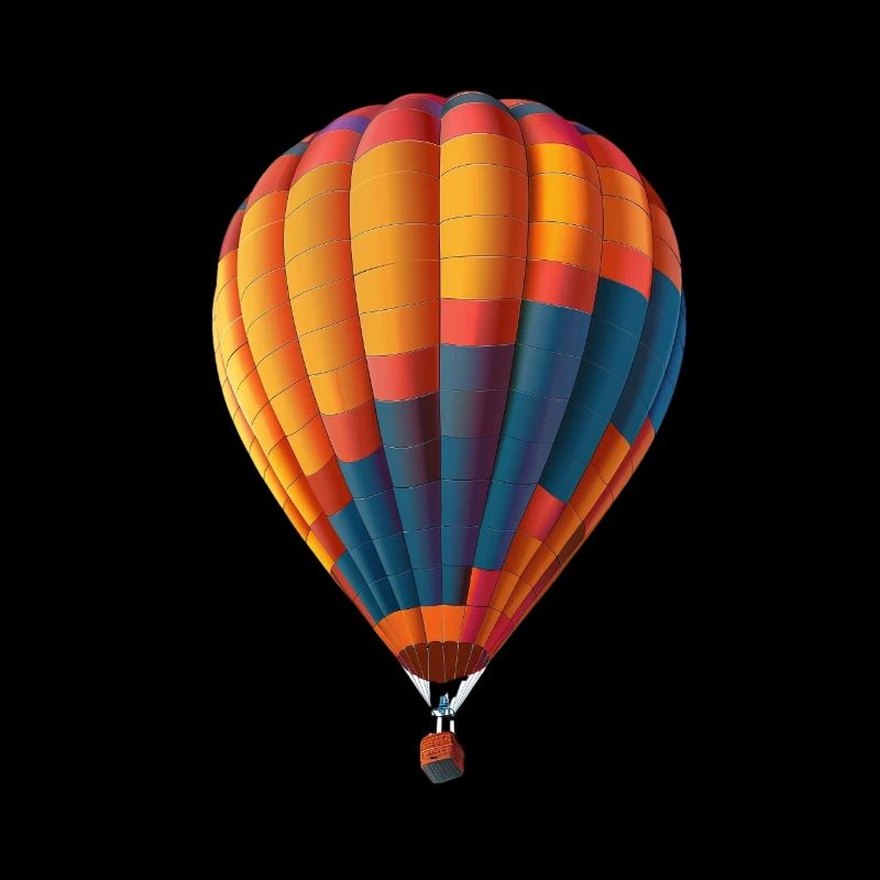 Colorful balloons float in the hot updraft