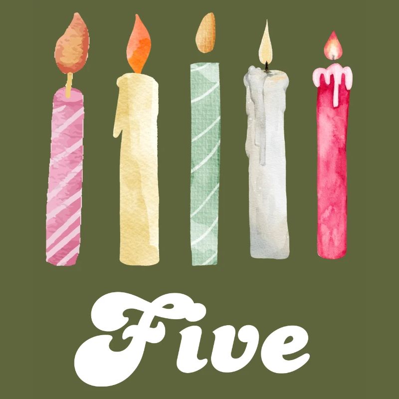5th Anniversary Candle
