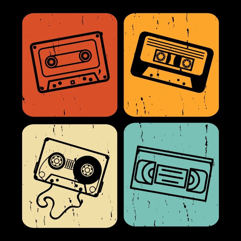 Oldschool Kostüm mit Retro Kassette