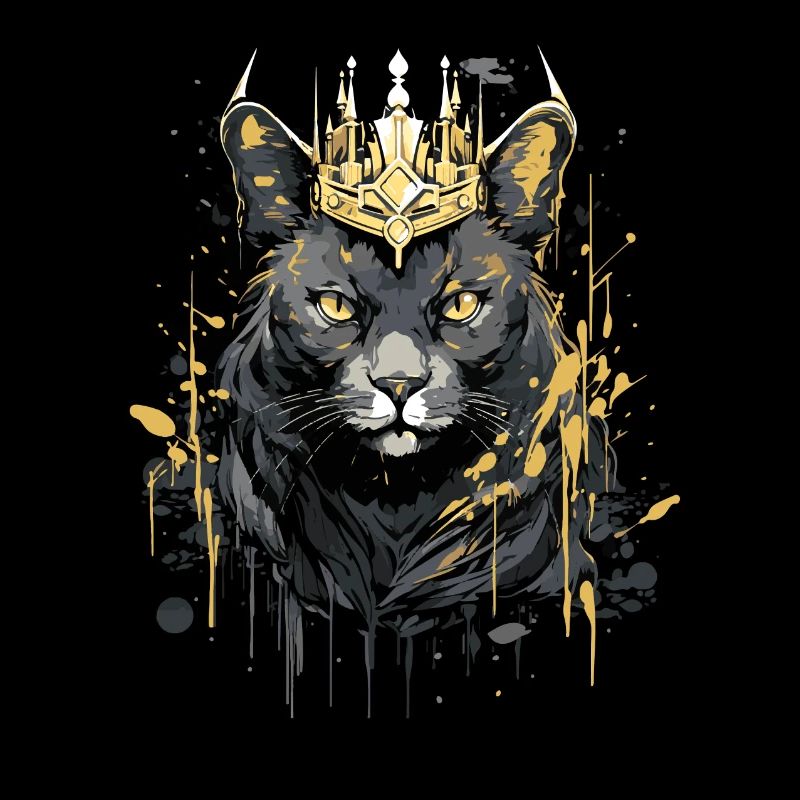 Cat Symbol Head Portrait Crown