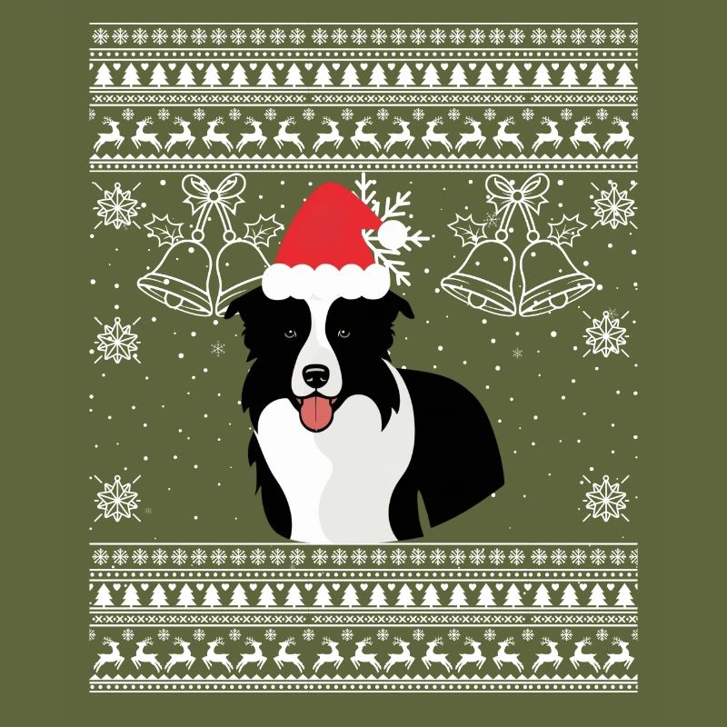 Border collie Noël chien doux