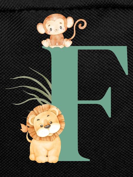 Letter f green jungle animals