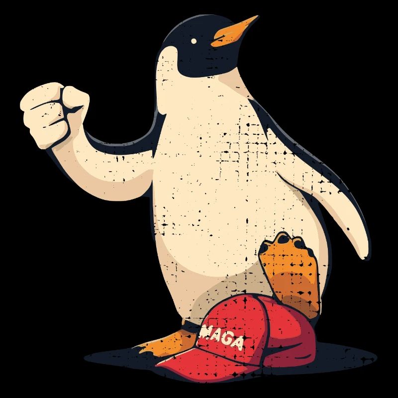 Resist Penguin Grunge Protest