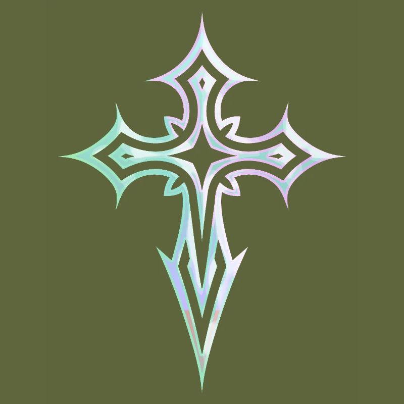 Goth Cross Y2K Emo Cross Gothic Aesthetic Tribal