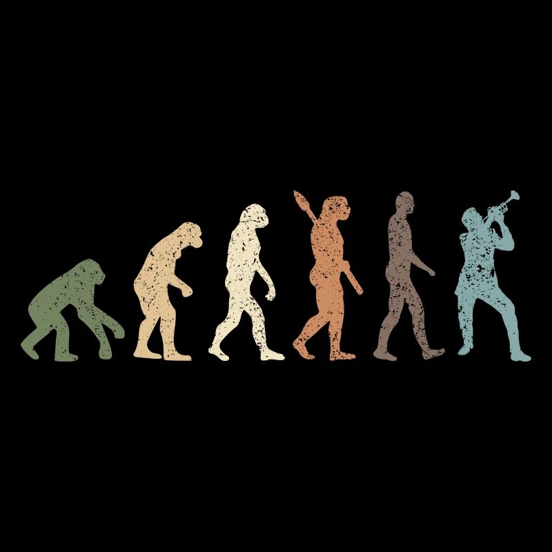 Drôle d’évolution rétro de l’homme Trompette