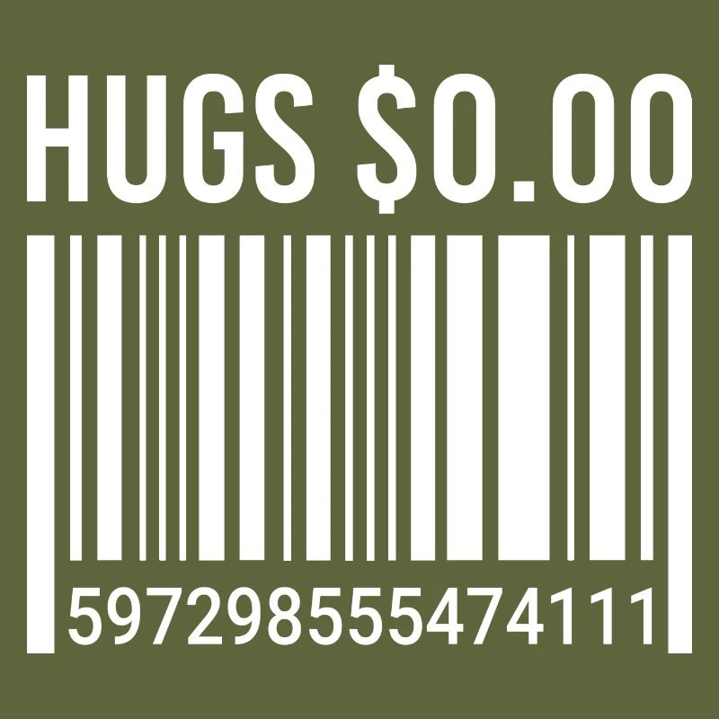 Drôles de câlins pour le code à barres zéro dollar