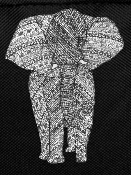 Elephant black and white