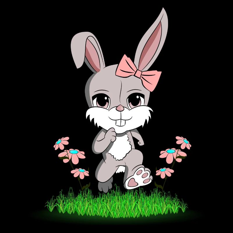 Hase mit Haarschleife