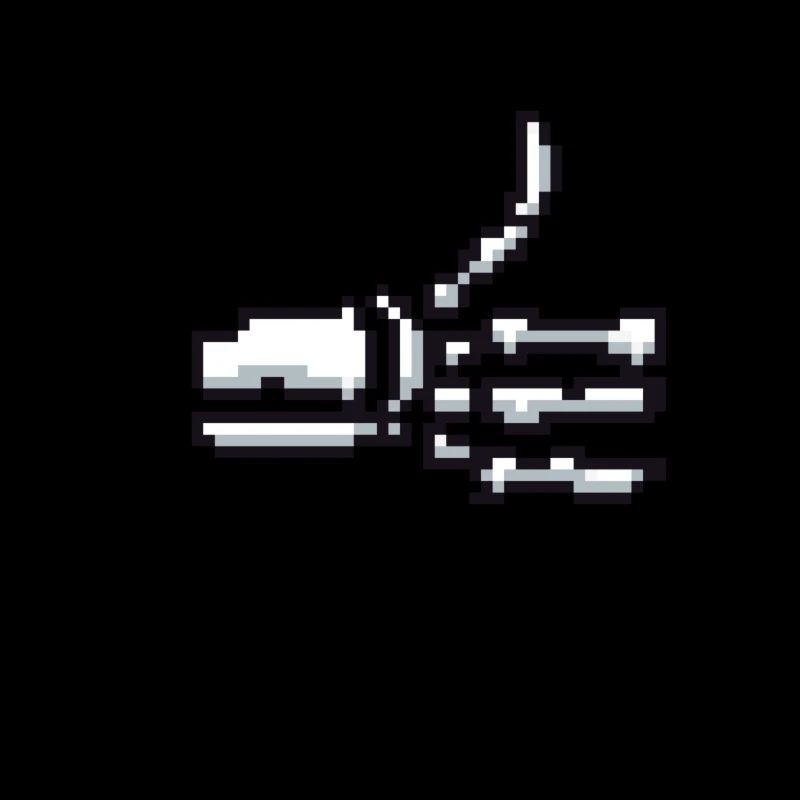 Retro Skeleton Thumbs Up Pixel Art