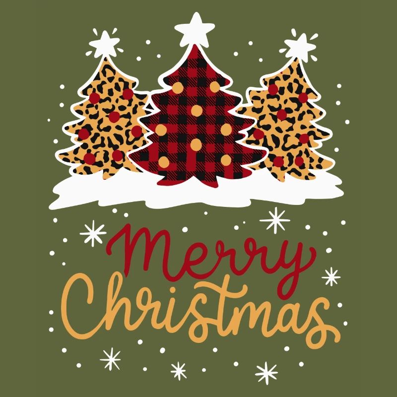 Frohe Weihnachten Plaid Leopard Tree Weihnachtsgeschenk