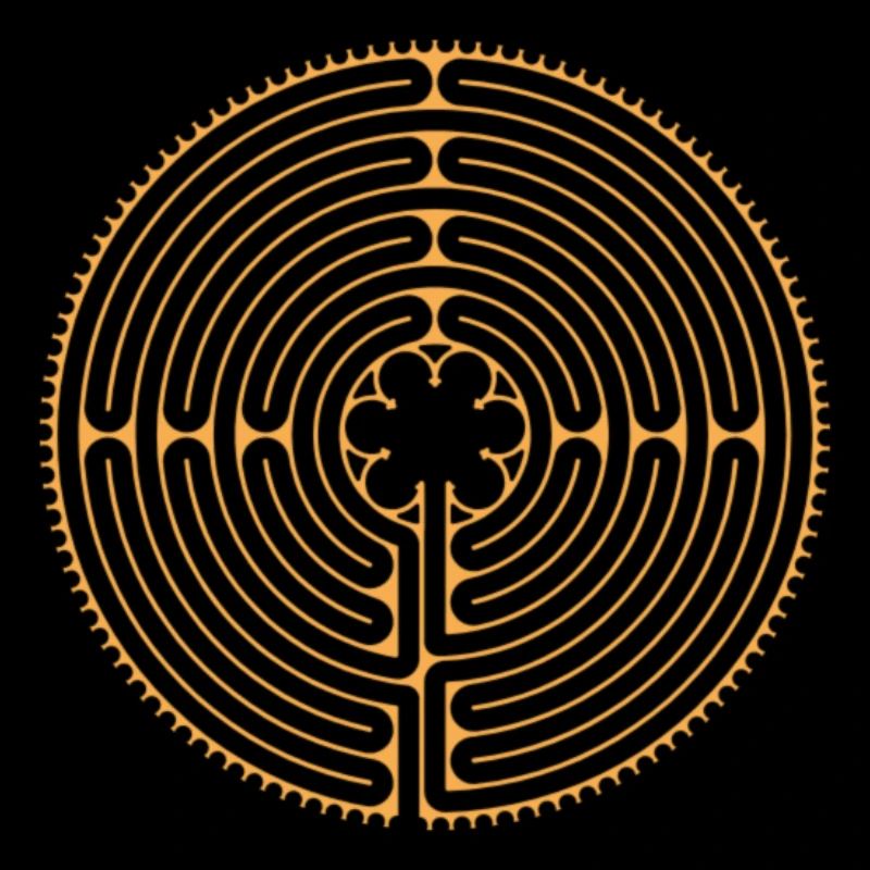 Labyrinth von Chartres gold