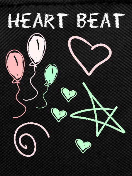Heartbeat drawn with chalk