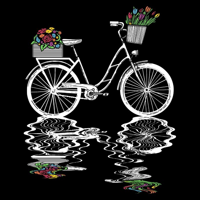 Vélo avec fleur cycliste cycliste