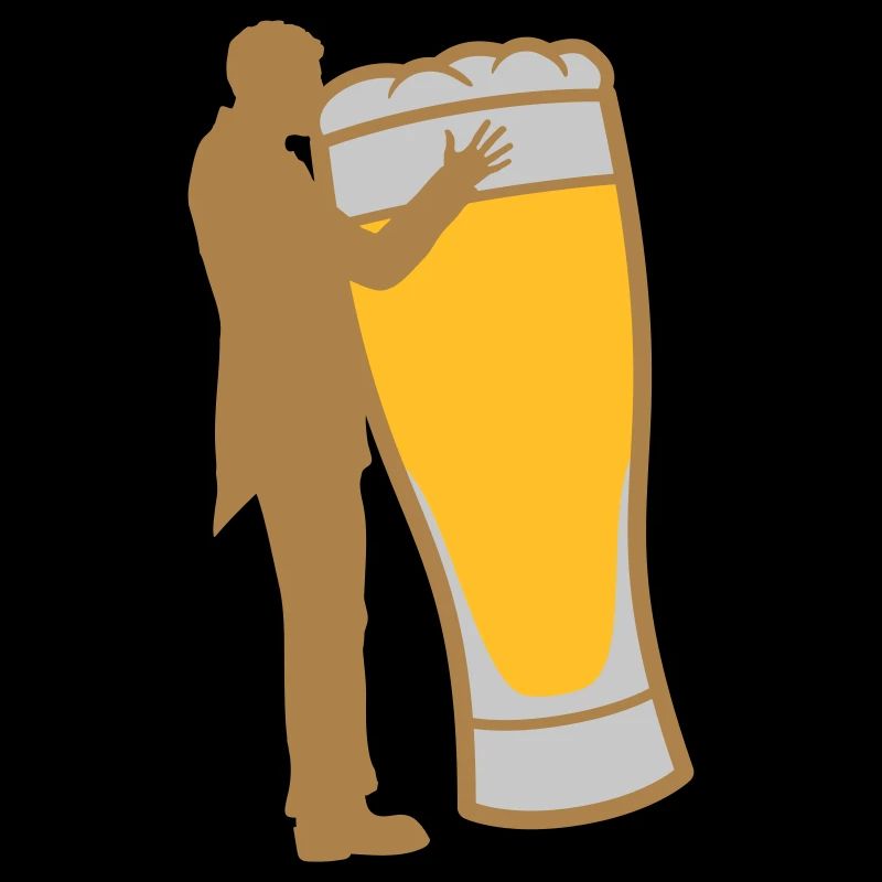 Bräutigam küsst Bier Hochzeit