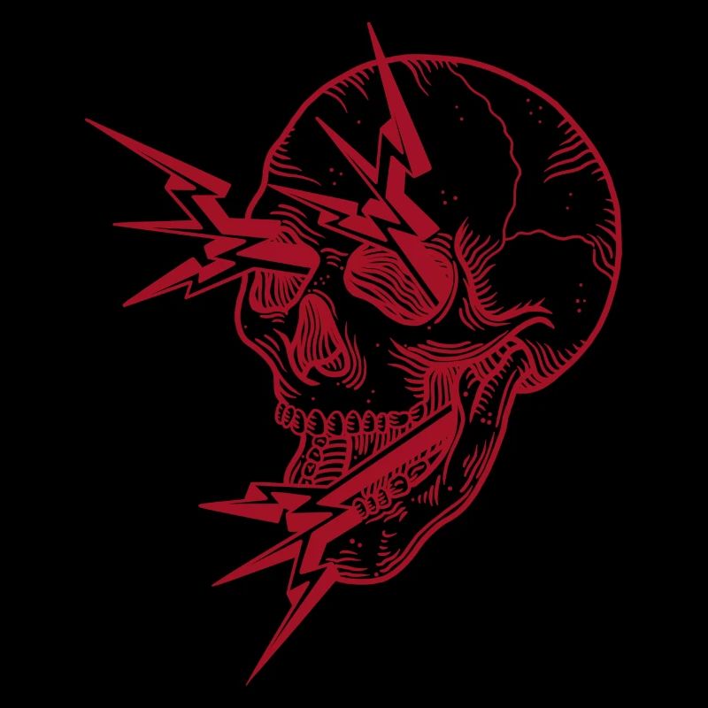 Skull flash red