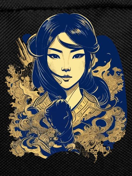 Vietnamese heroine in manga style