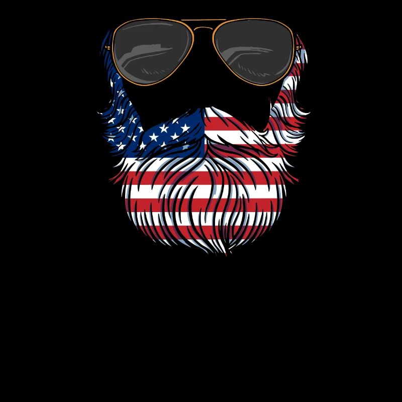 Beard Dada Daddy Dad Bruh Fathers Day Patriotic