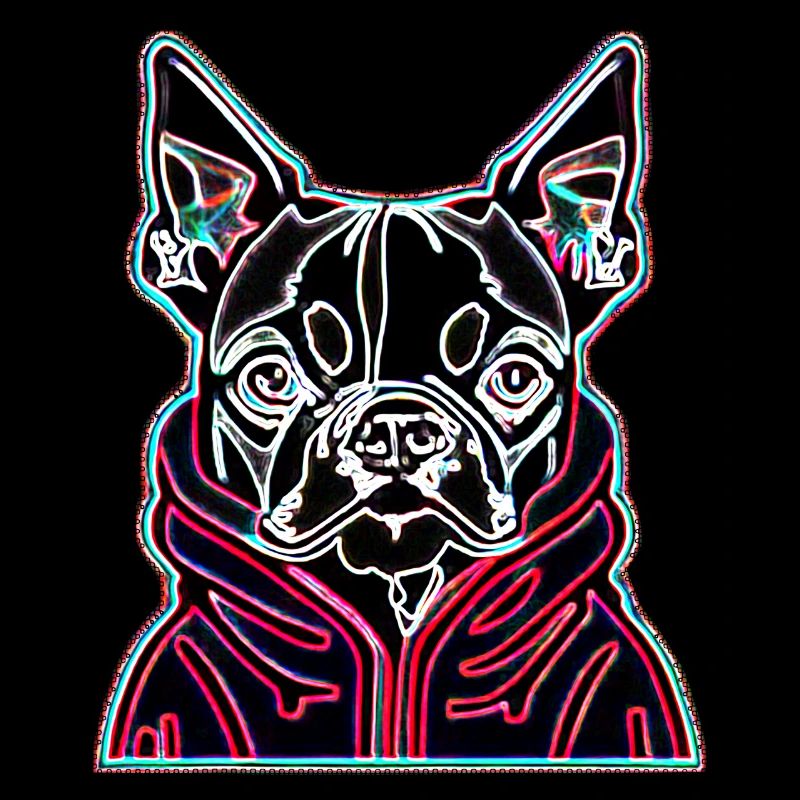 Boston Terrier Neon
