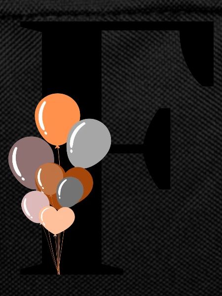 Letter f birthday balloon