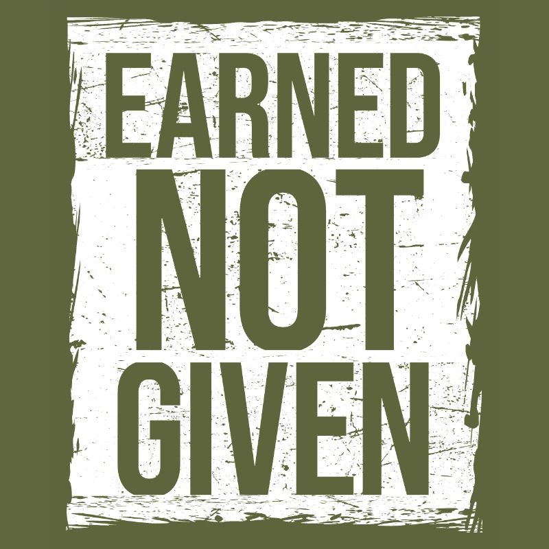 Earned Not Given Positive Mindset Motivation
