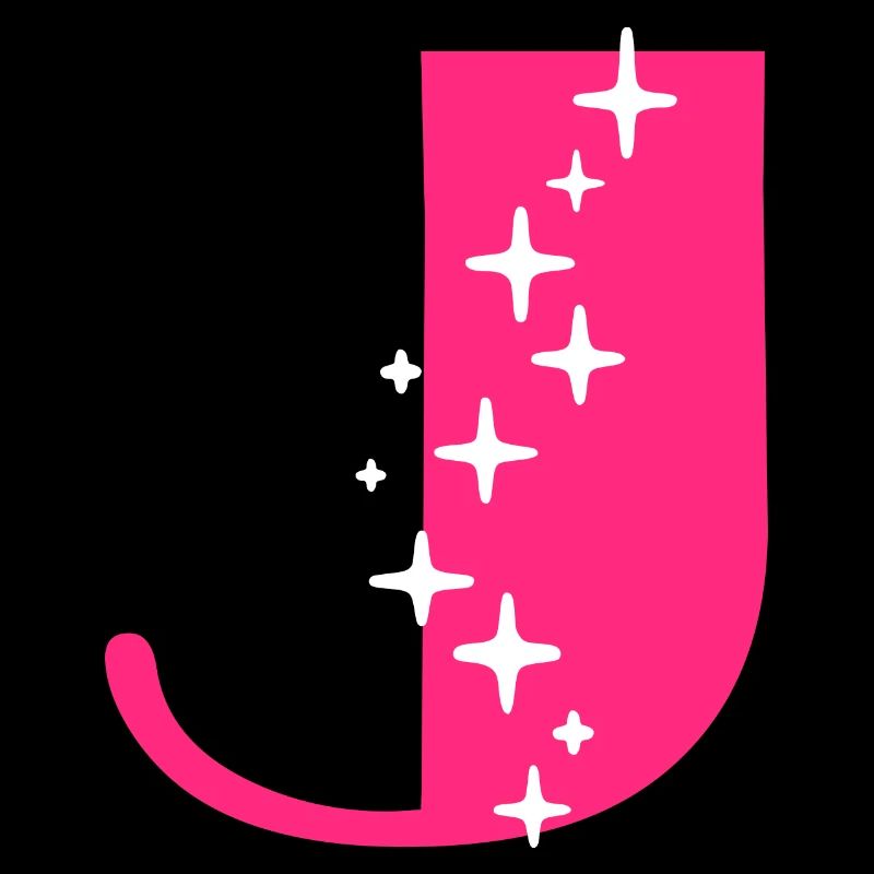 Letter J Glitter