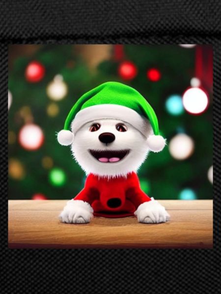 Cute dog in Christmas feeling