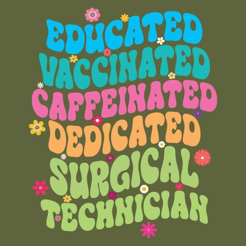 Educated Vaccinated Caffeinated Dedicated Surgical