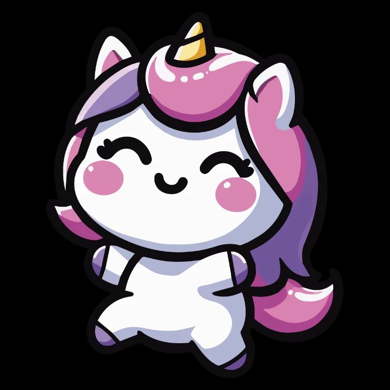 adorable conception de licorne kawaii