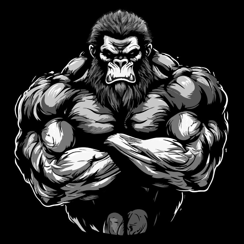 Muscles de la bête de gorille