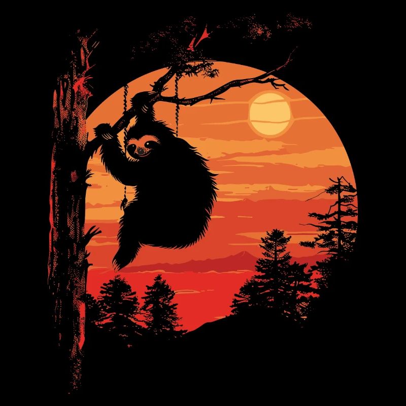 Sloth Sloth Animal Sloth Wilderness Beach Palm Trees