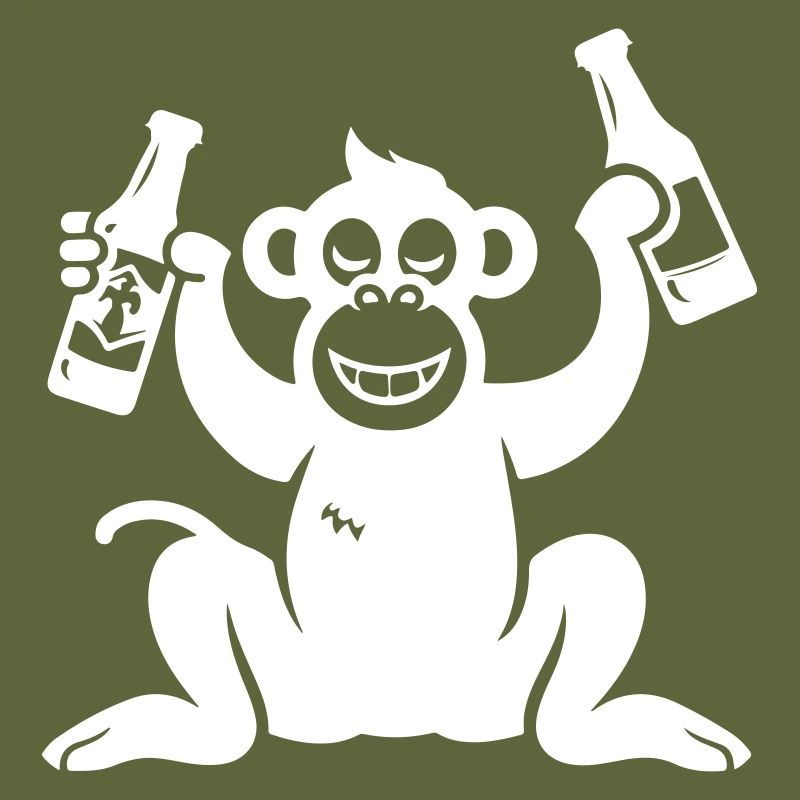 Monkey Beer Drinking