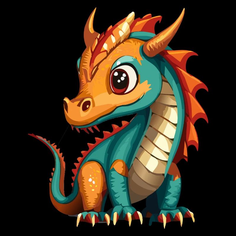 Drache Türkis