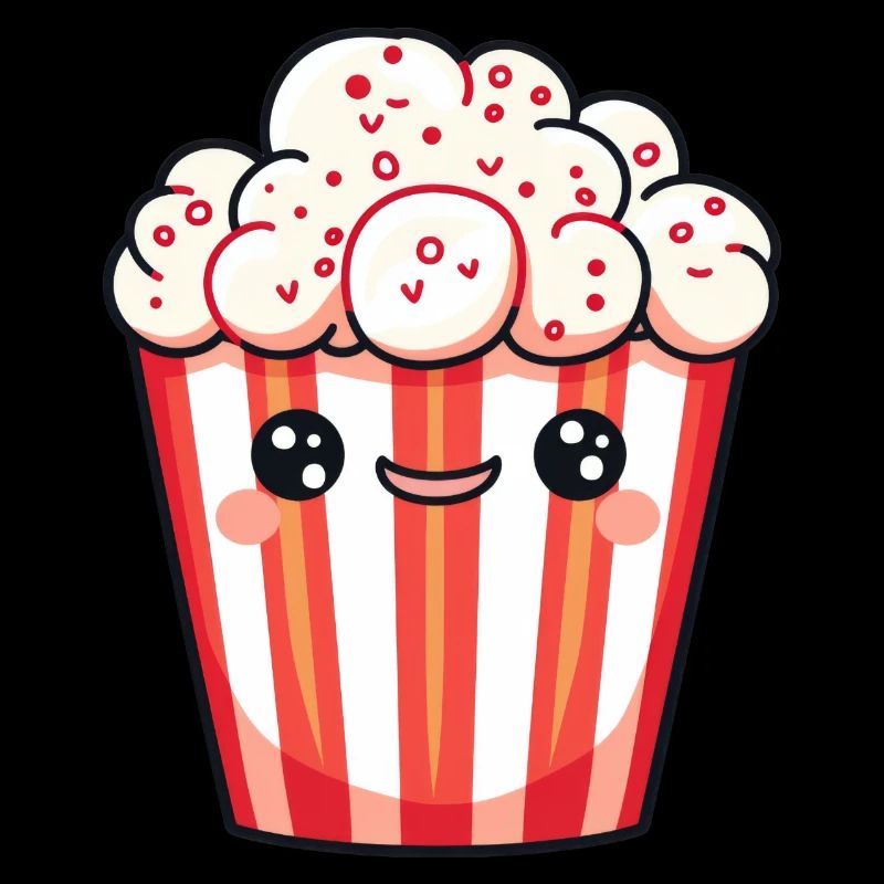 Style de dessin animé pop-corn